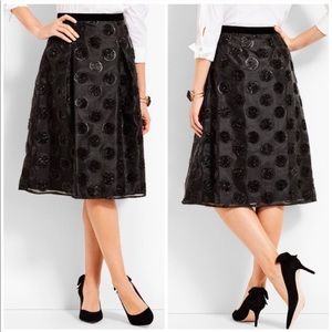 Talbots Black Polka Dot Skirt